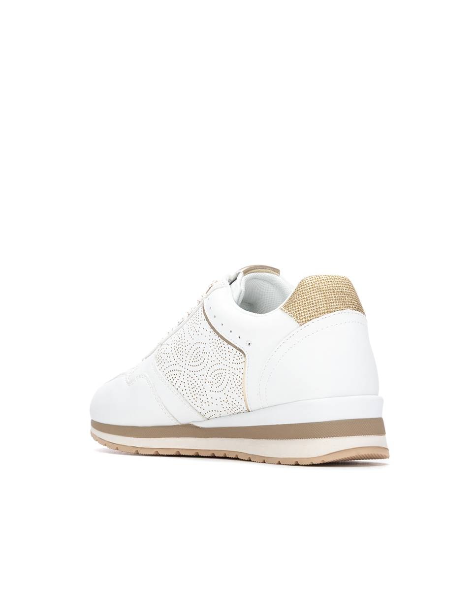 Zapatillas con cuña de mujer con cordones - Xti - Beige Beige-2
