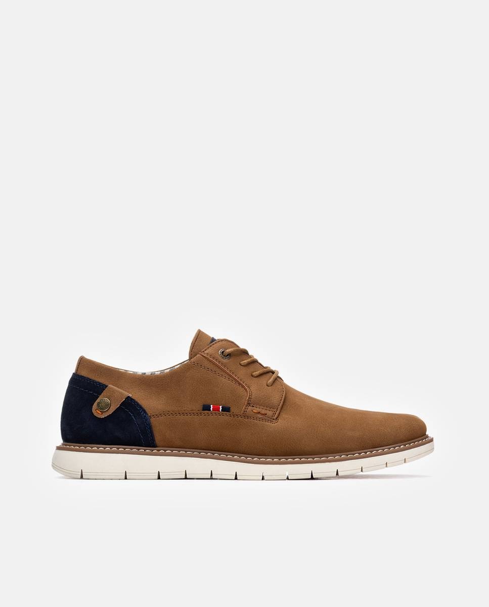 Refresh - Zapatos de hombre con cordones con suela de goma.
