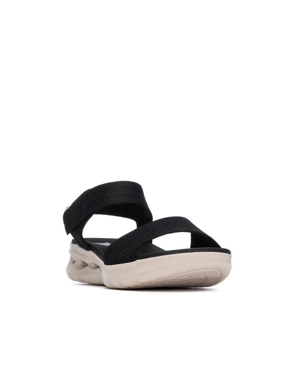 Sandalias planas de mujer con cierre autoadherente - Xti - Negro Negro-3