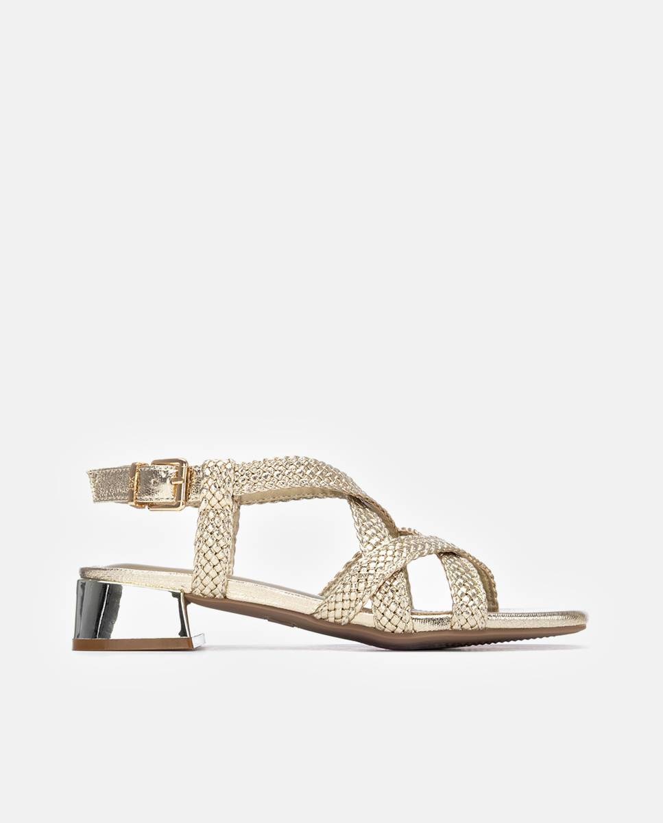 Xti - Sandalias con tacón de mujer con cierre de hebilla.