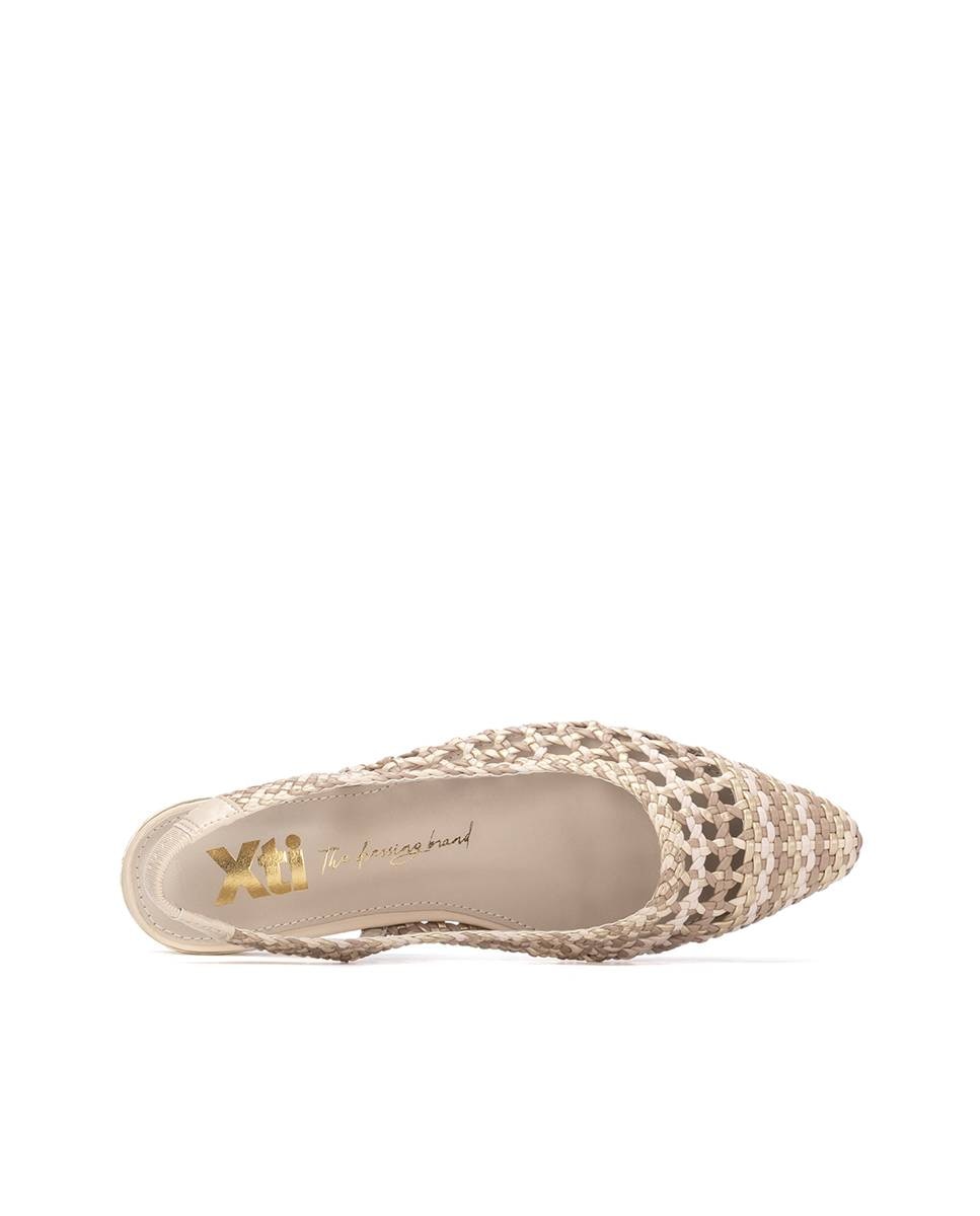 Bailarinas de mujer planas troqueladas - Xti - Negro Beige-5