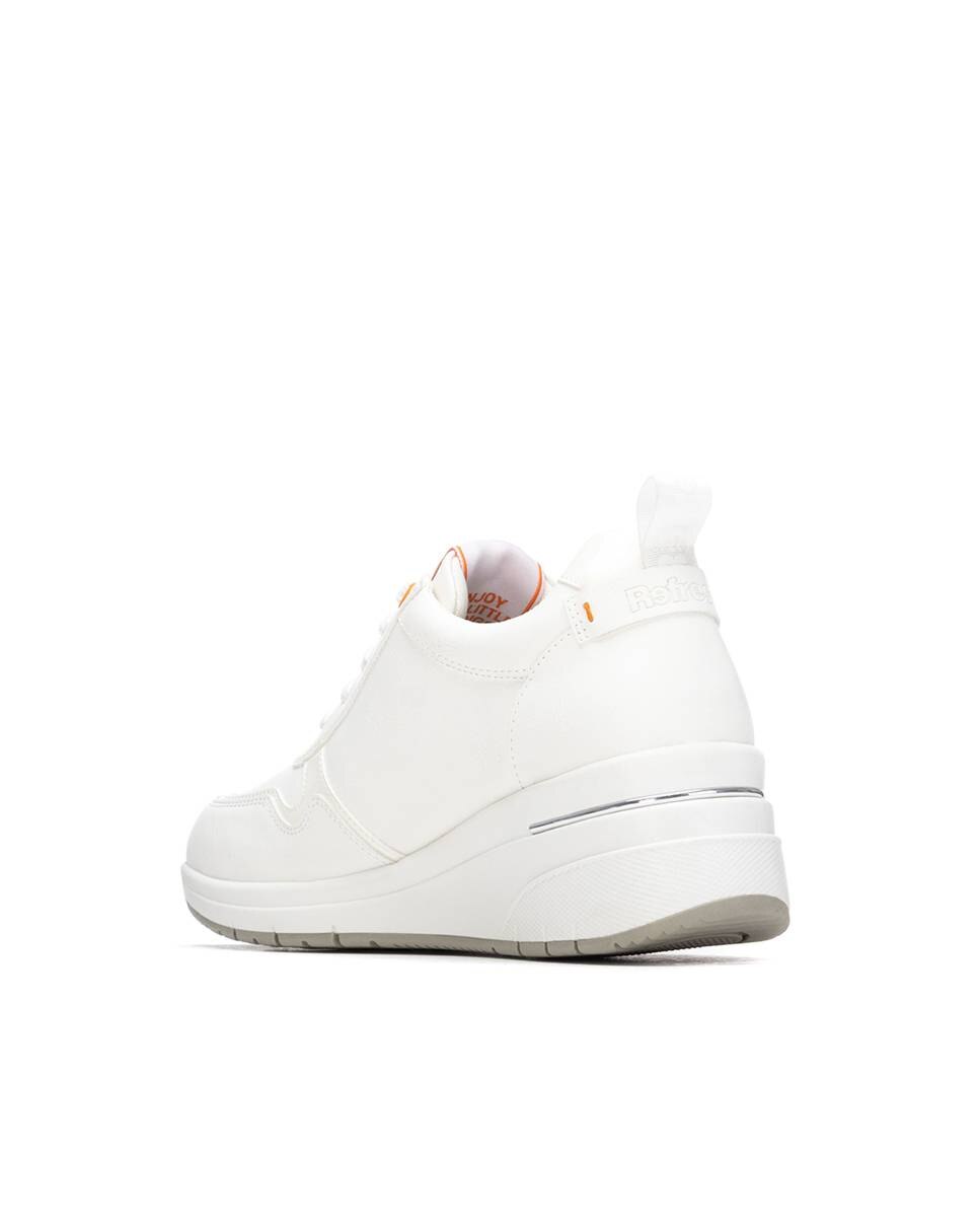 Zapatillas básicas de mujer con cremallera - Refresh - Blanco Blanco-2