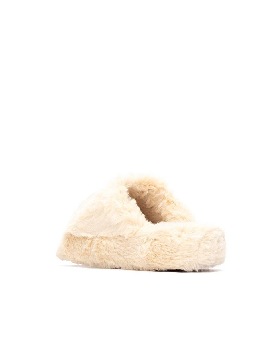 Zapatilla de casa de mujer con pelo - Xti - Beige Beige-3