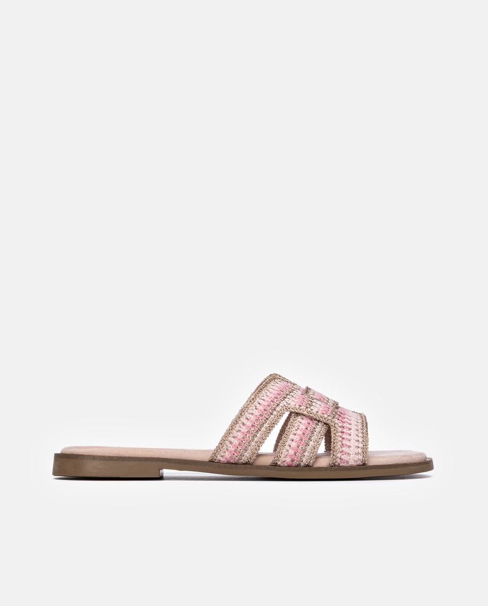 Refresh - Sandalias planas de mujer de pala ancha.