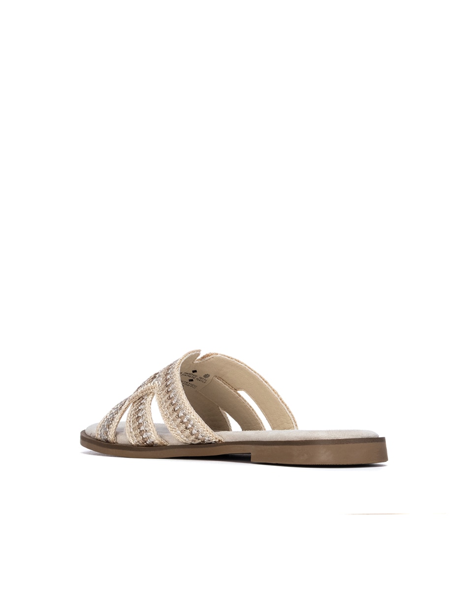 Refresh - Sandalias planas de mujer de pala ancha.