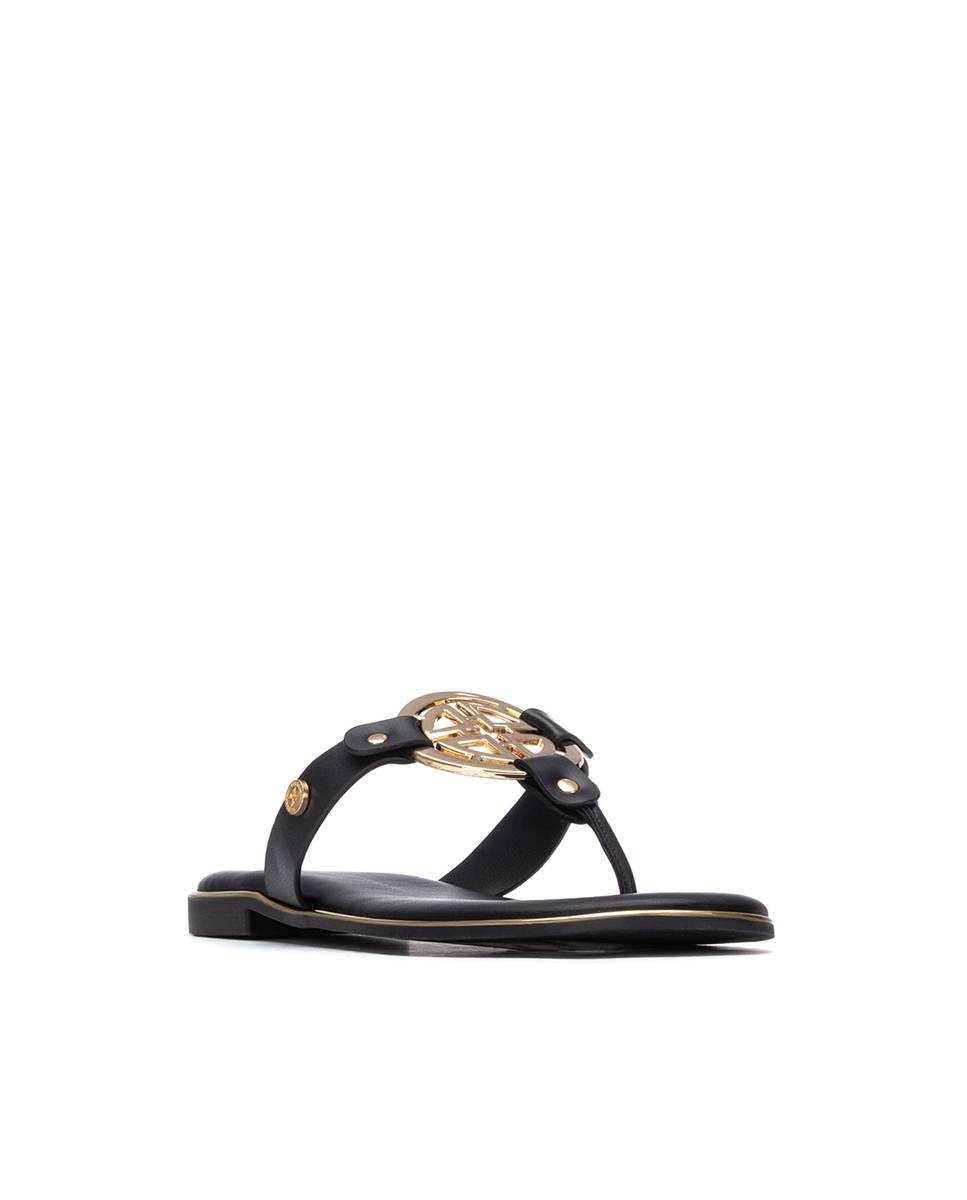 Sandalias planas de dedo de mujer - Xti - Negro Negro-3