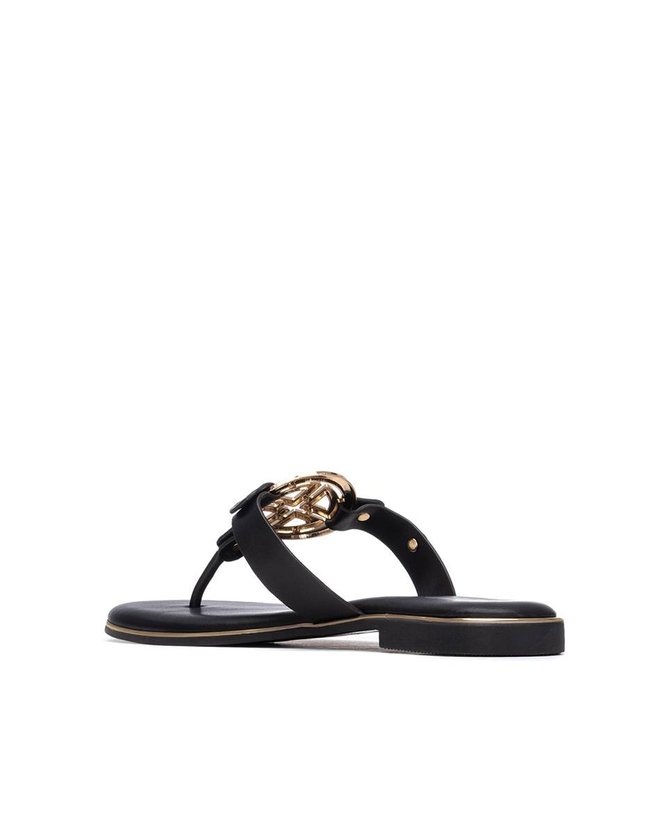Sandalias planas de dedo de mujer - Xti - Negro Negro-2