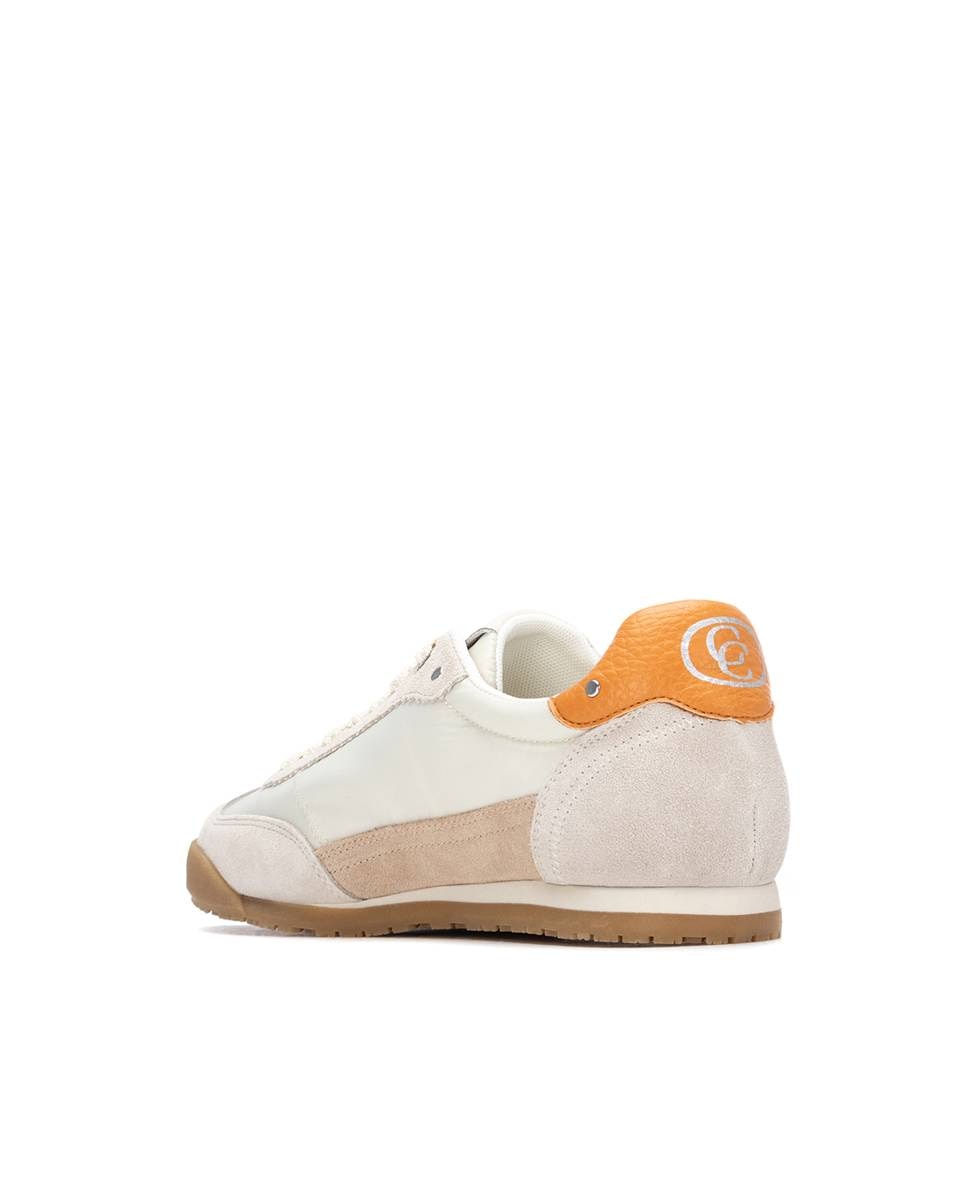 Zapatillas básicas de mujer de piel con cordones - Carmela - Beige Beige-4