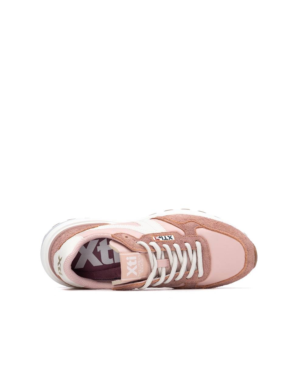 Zapatillas de mujer con cordones - Xti - Nude Nude-5