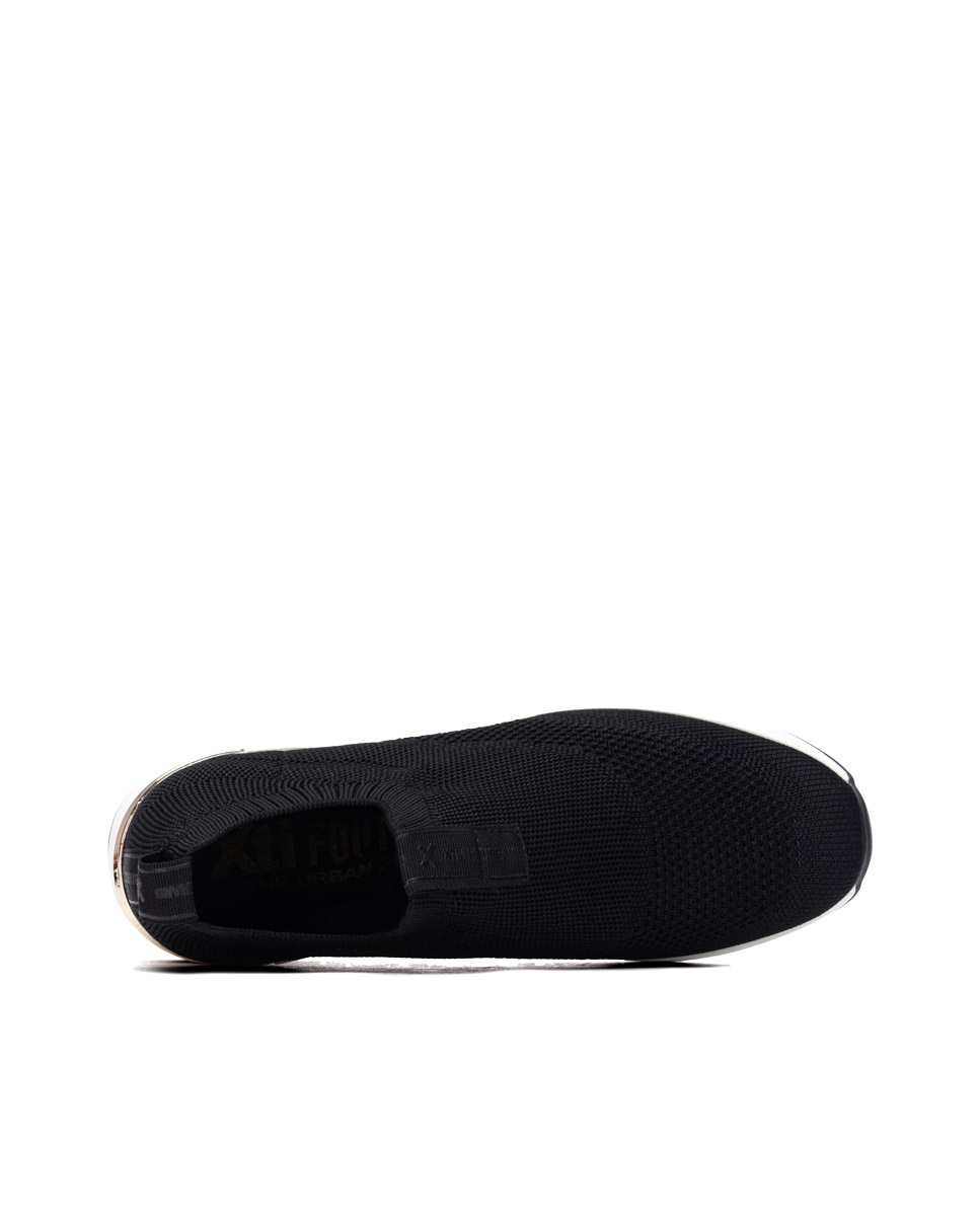 Zapatillas elásticas de mujer con cuña sin cordones - Xti - Negro Negro-5