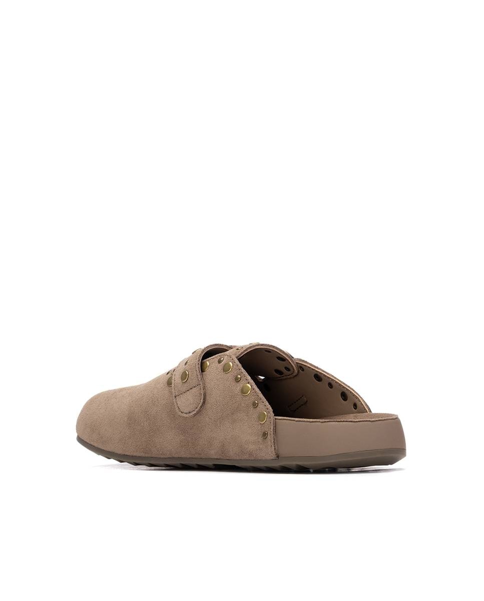 Zuecos planos de mujer de piel - Xti - Beige Beige-2