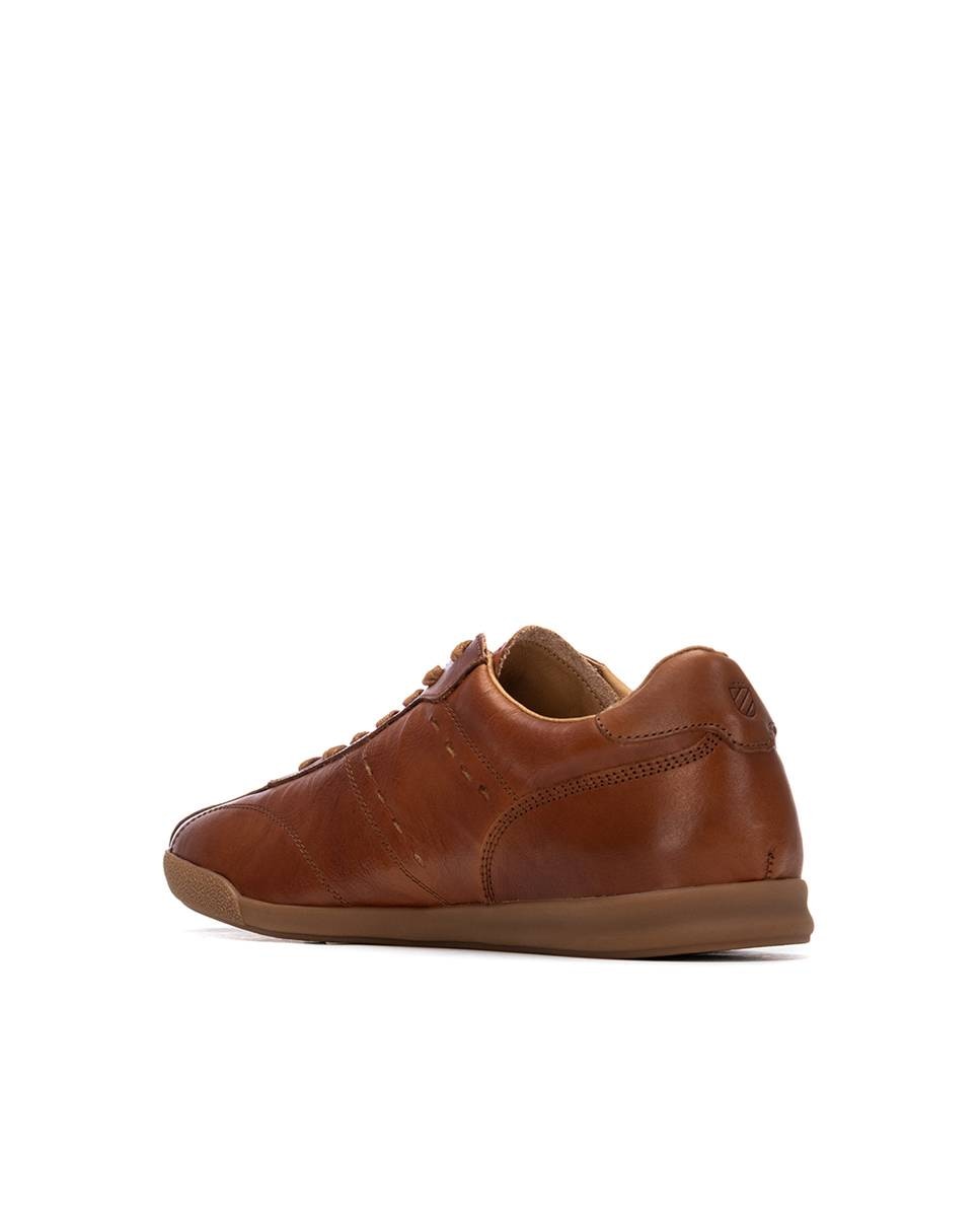 Imagen 2 de Zapatillas de hombre de cordones de piel - Carmela - Camel Camel