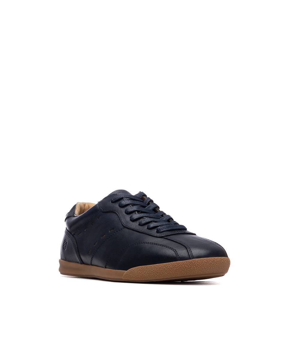 Imagen 3 de Zapatillas de hombre de cordones de piel - Carmela - Azul Azul