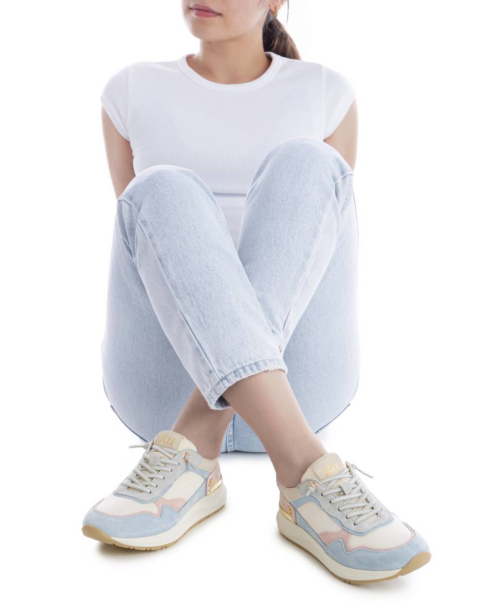 Zapatillas básicas de mujer con cordones - Xti - Azul Azul-2