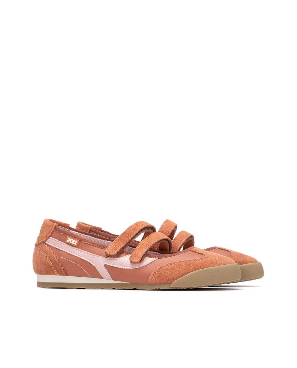 Bailarinas de mujer deportivas con doble tira adherente - Xti - Coral Coral-4