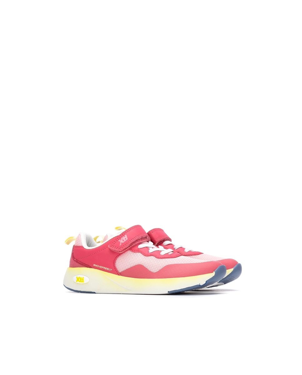 Zapatillas deportivas de niña con cordones - Xti - Fucsia Fucsia-4