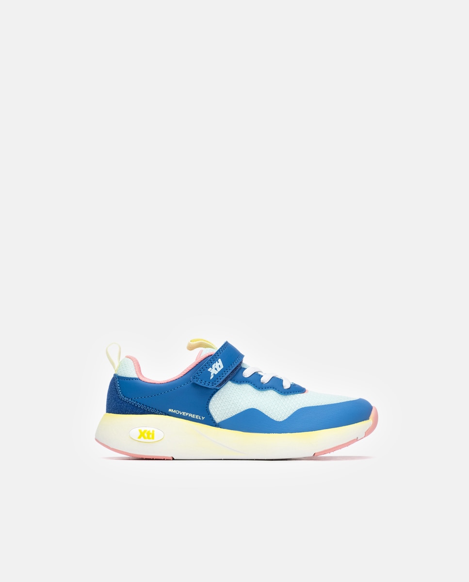 Zapatillas deportivas de niña con cordones - Xti - Azul Azul-1