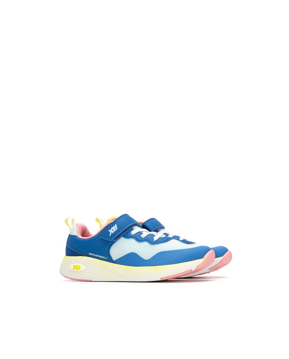 Zapatillas deportivas de niña con cordones - Xti - Azul Azul-4
