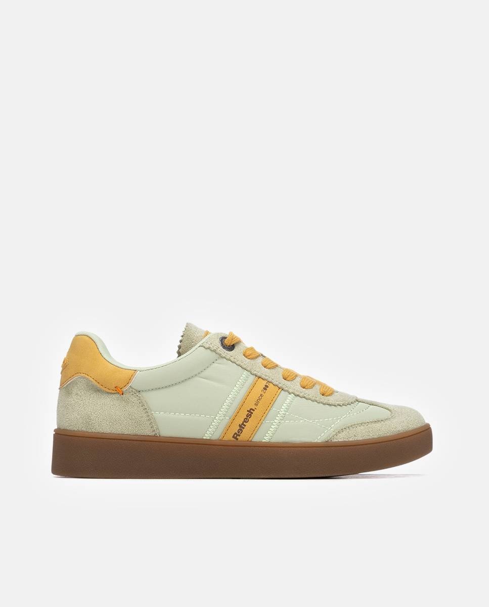 Zapatillas básicas de mujer con cordones - Refresh - Negro / Naranja Negro / Naranja-1