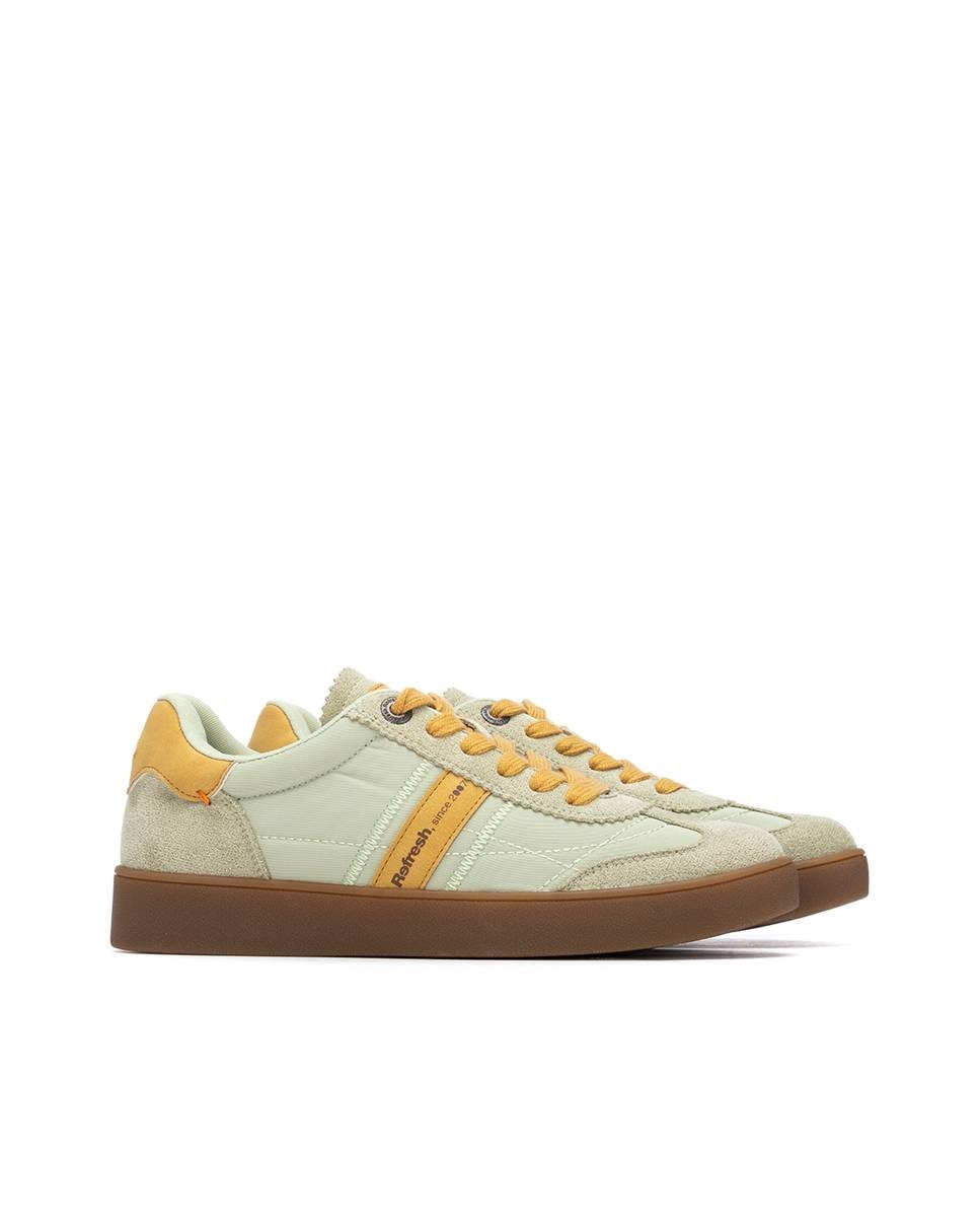 Zapatillas básicas de mujer con cordones - Refresh - Negro / Naranja Negro / Naranja-4