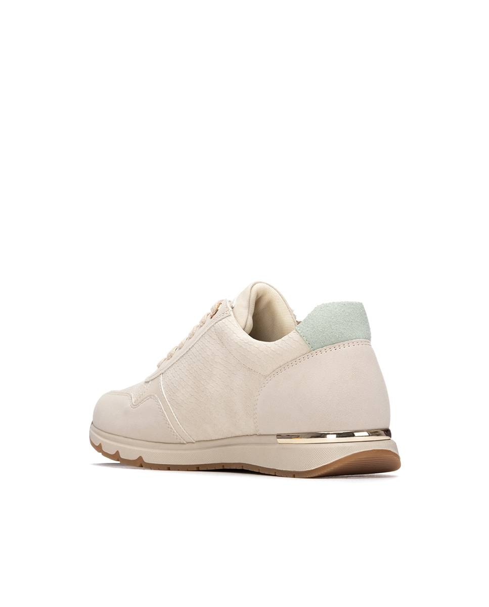 Zapatillas básicas de mujer con cremallera - Refresh - Beige Beige-2