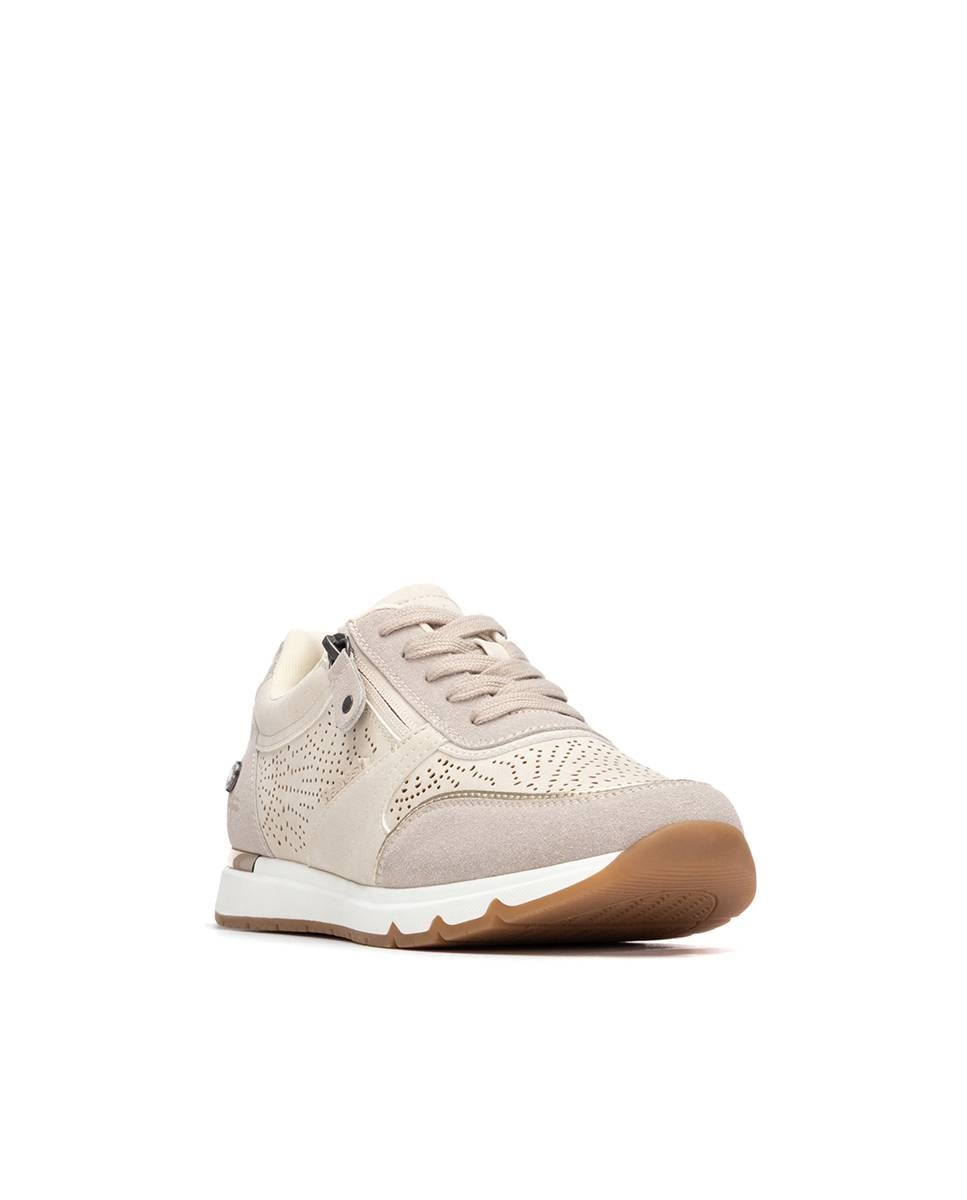 Zapatillas básicas de mujer con cremallera - Refresh - Beige Beige-3