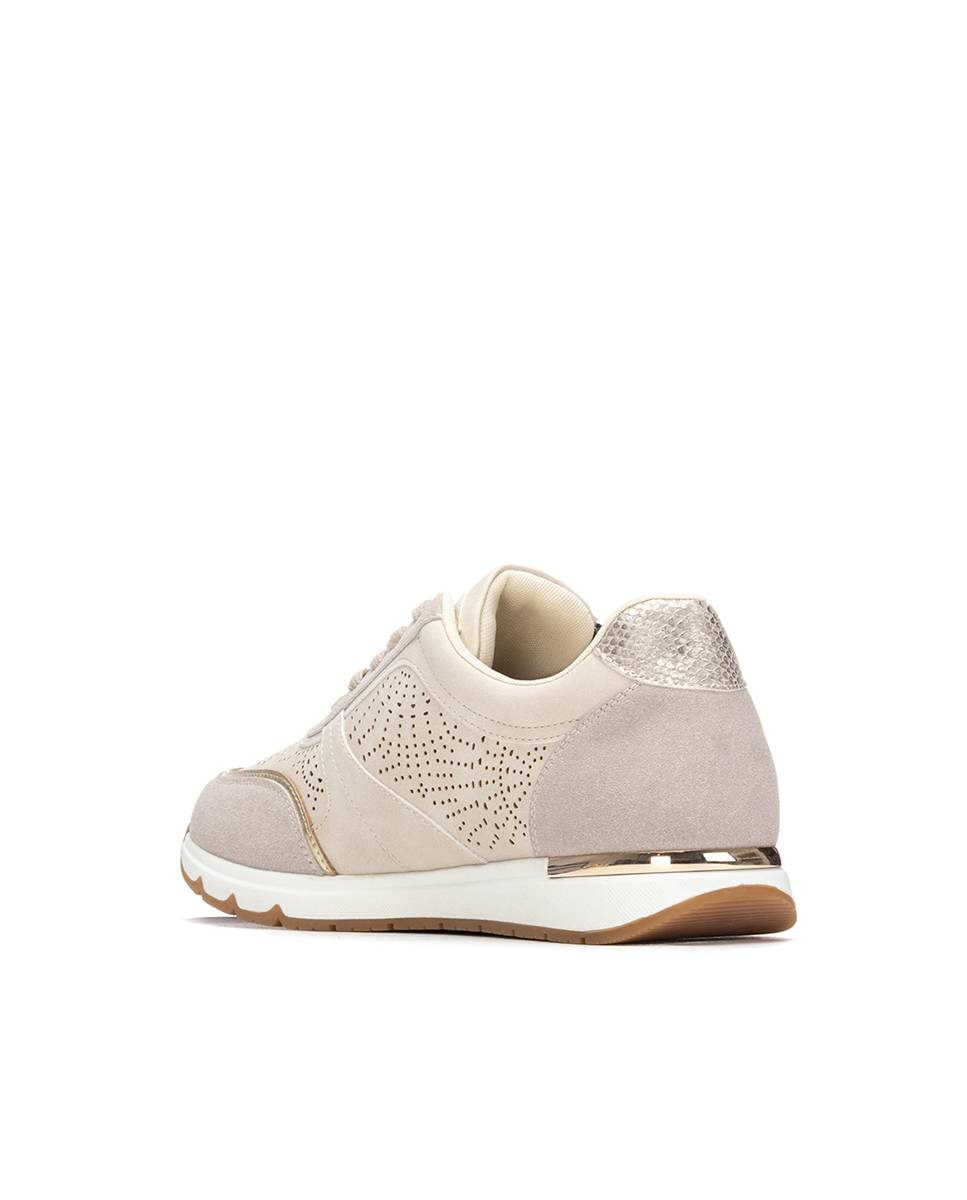 Zapatillas básicas de mujer con cremallera - Refresh - Beige Beige-2