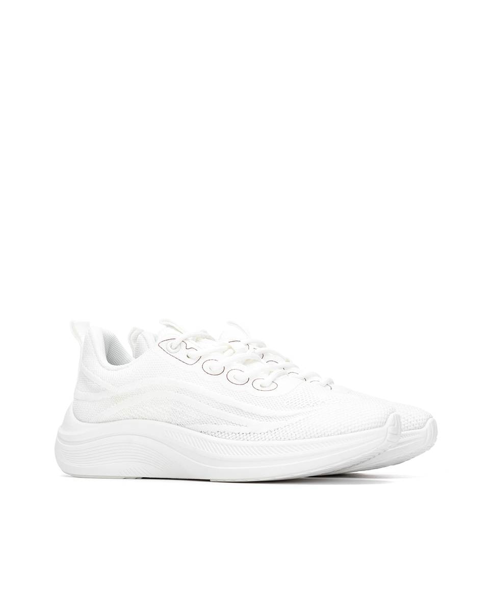 Imagen 4 de Zapatillas básicas de mujer con cordones - Refresh - Blanco Blanco