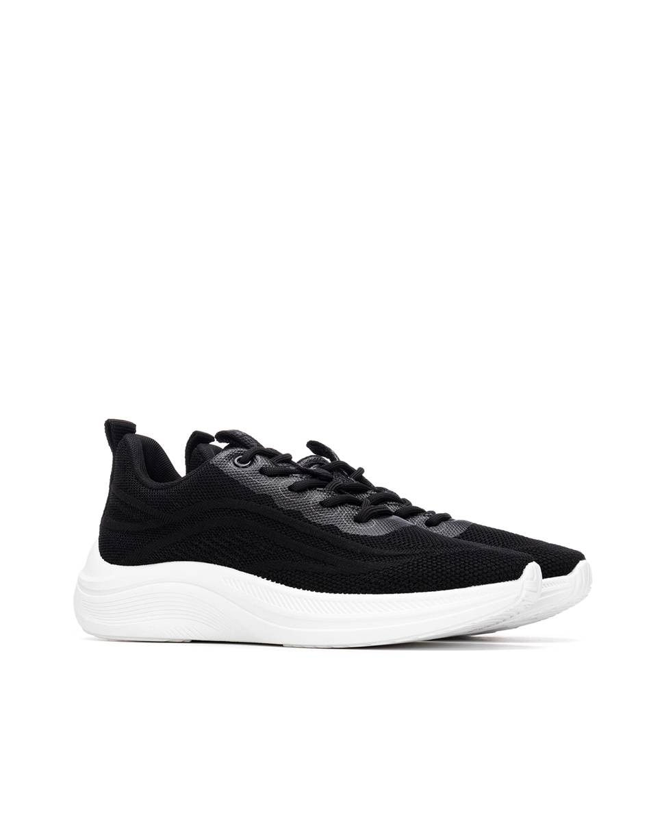 Imagen 4 de Zapatillas básicas de mujer con cordones - Refresh - Negro Negro