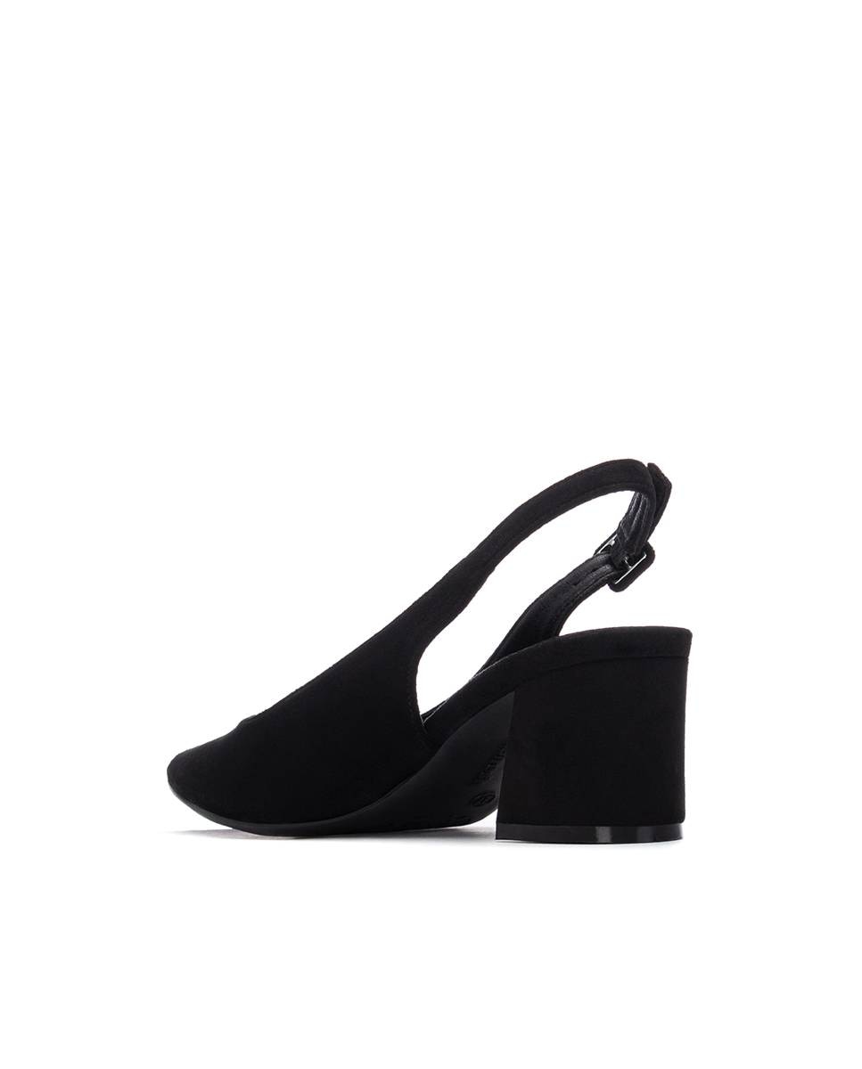 Zapatos de salón de mujer con cierre de hebilla - Refresh - Beige Negro-2