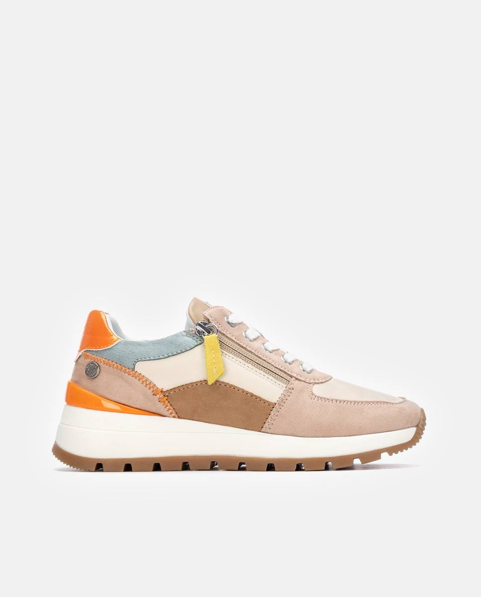Imagen 0 de Zapatillas básicas de mujer con cremallera Beige/Marrón