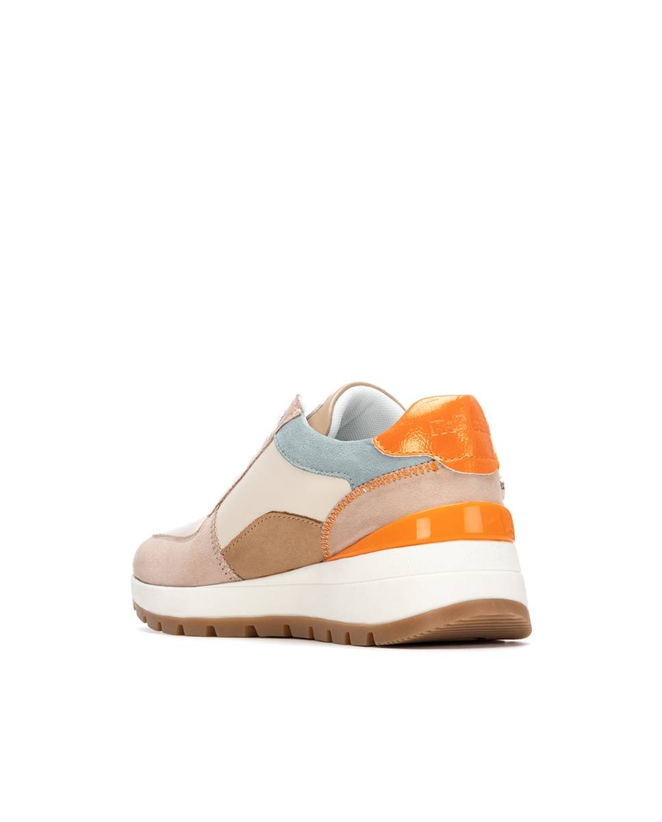 Zapatillas básicas de mujer con cremallera - Refresh - Beige/Marrón Beige/Marrón-4
