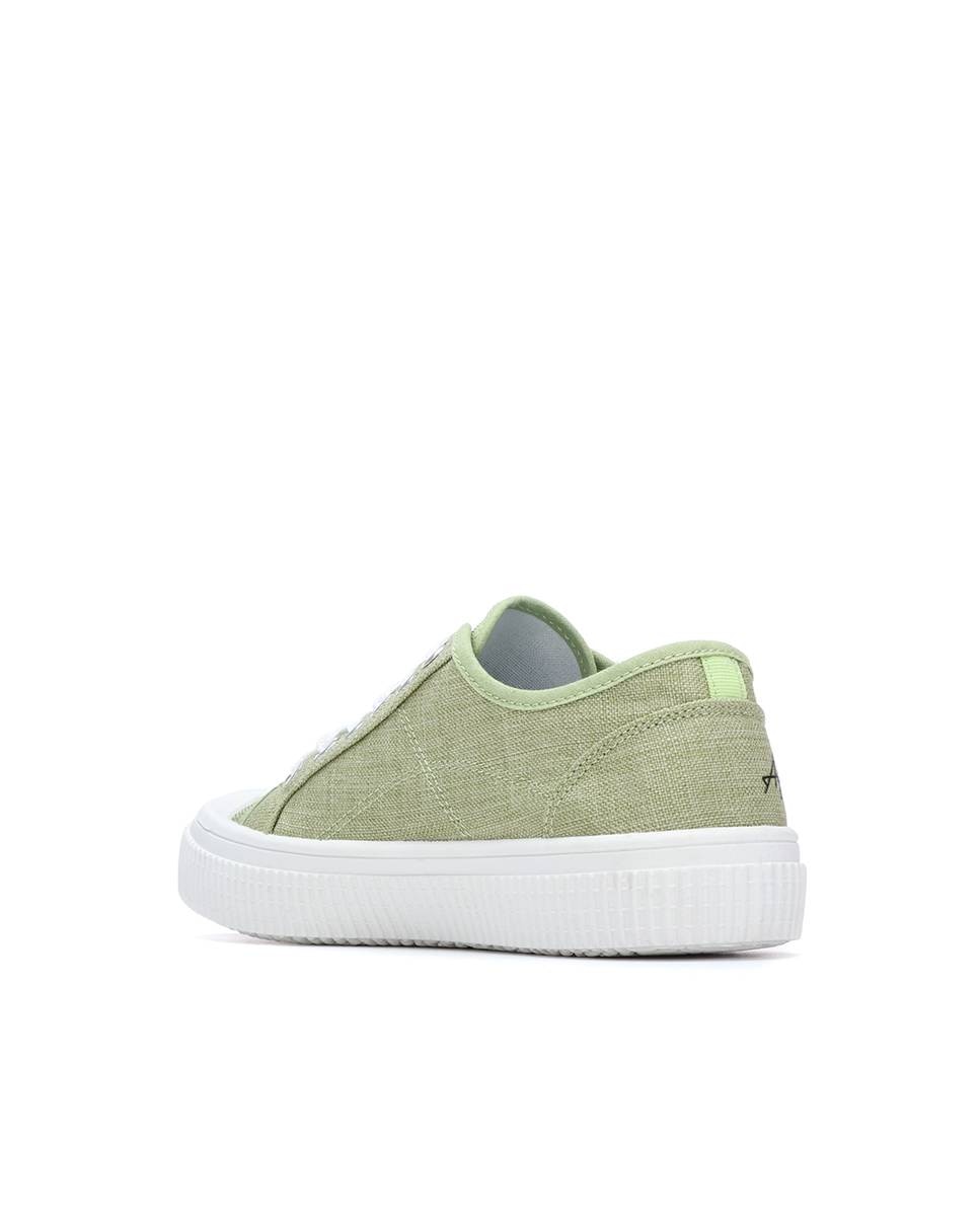 Zapatillas de mujer de lona con cordones - Refresh - Verde Verde-2