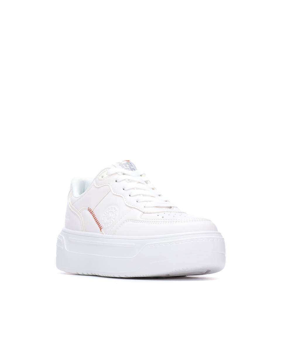 Zapatillas básicas de mujer con cordones - Refresh - Blanco Blanco-3