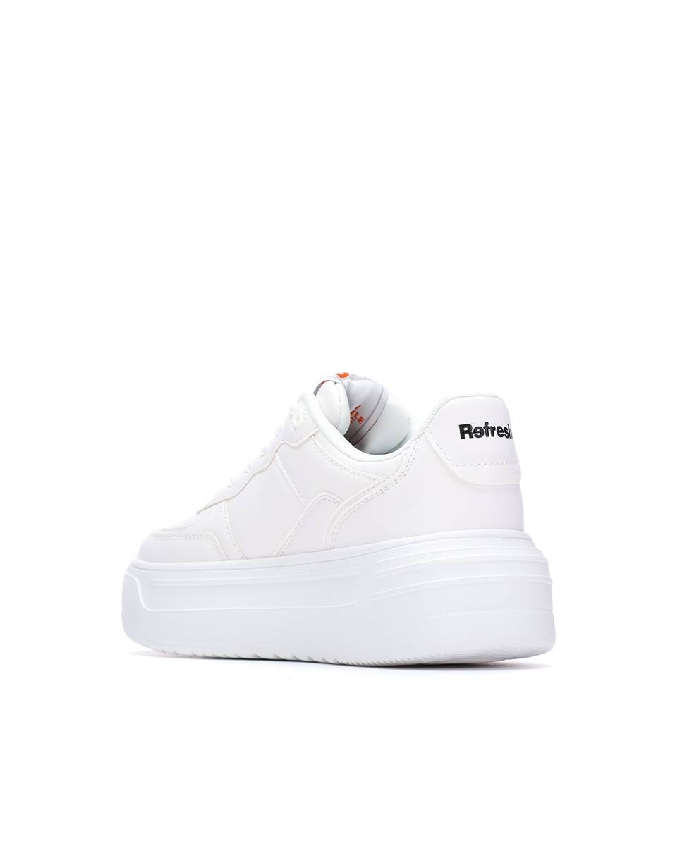 Zapatillas básicas de mujer con cordones - Refresh - Blanco Blanco-2