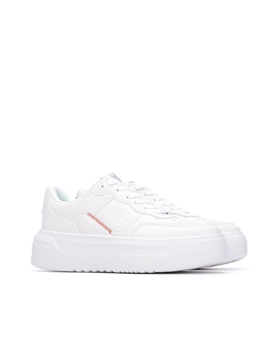Zapatillas básicas de mujer con cordones - Refresh - Blanco Blanco-4