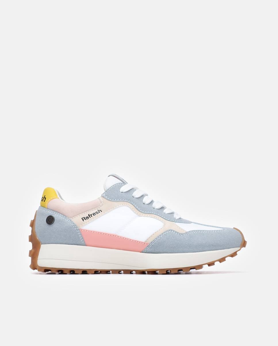Zapatillas básicas de mujer con cordones - Refresh - Azul Azul-1