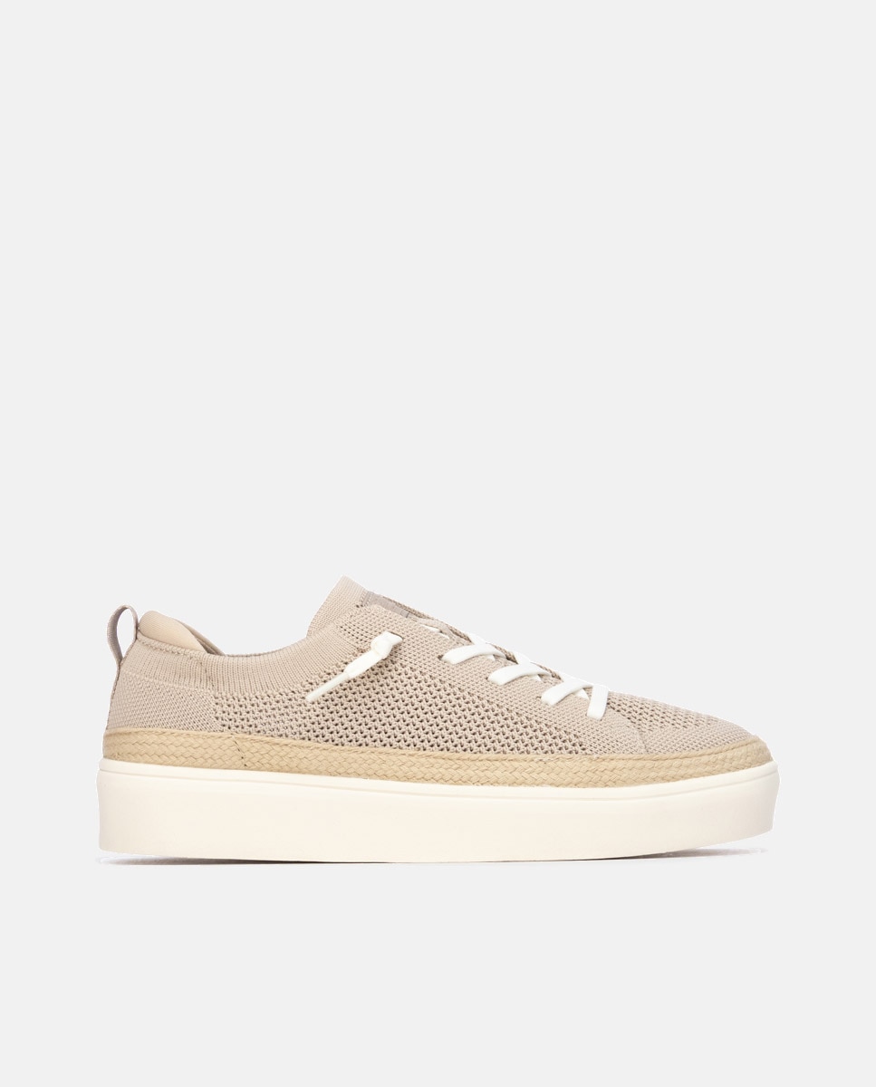 Zapatillas deportivas de mujer color con cordones - Refresh - Beige Beige-1