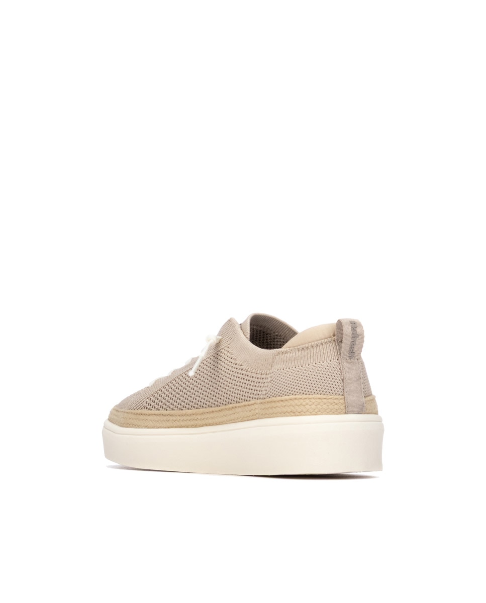Zapatillas deportivas de mujer color con cordones - Refresh - Beige Beige-2
