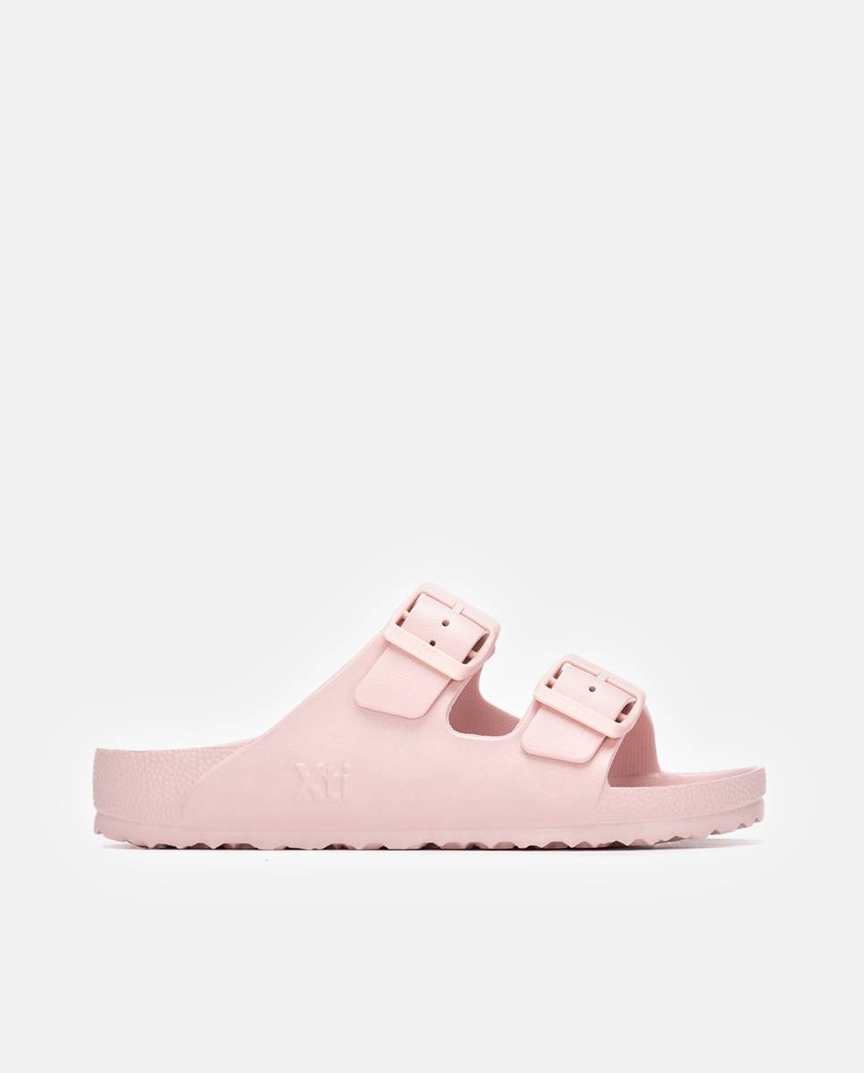 Xti - Sandalias de mujer planas de goma.