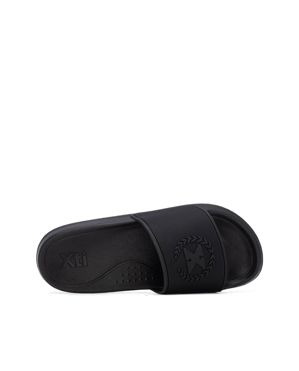 Chanclas de mujer planas de goma - Xti - Negro Negro-5