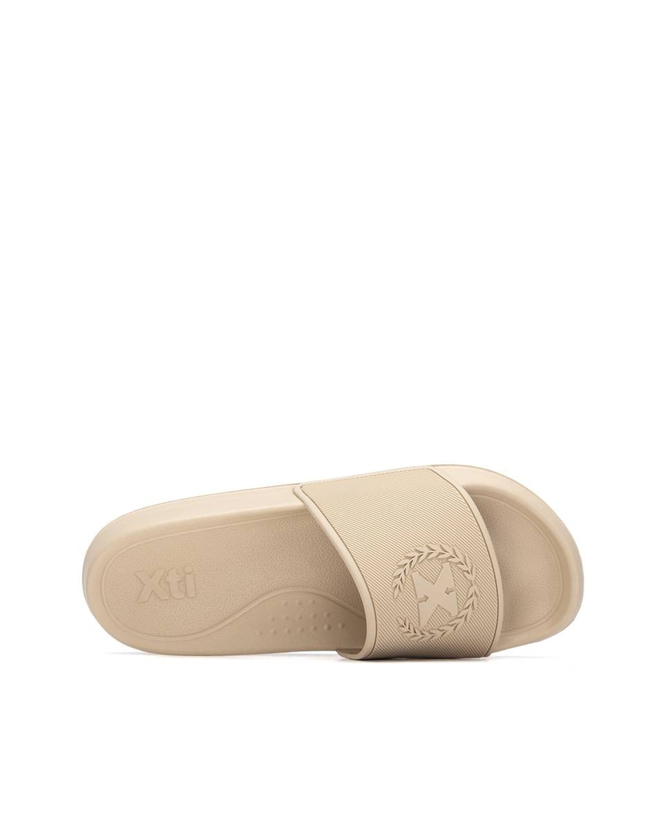 Chanclas de mujer planas de goma - Xti - Beige Beige-5
