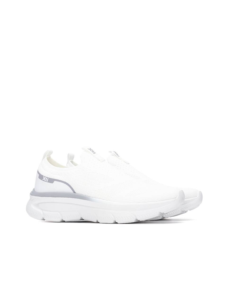 Zapatillas básicas de mujer planas elásticas - Xti - Blanco Blanco-4