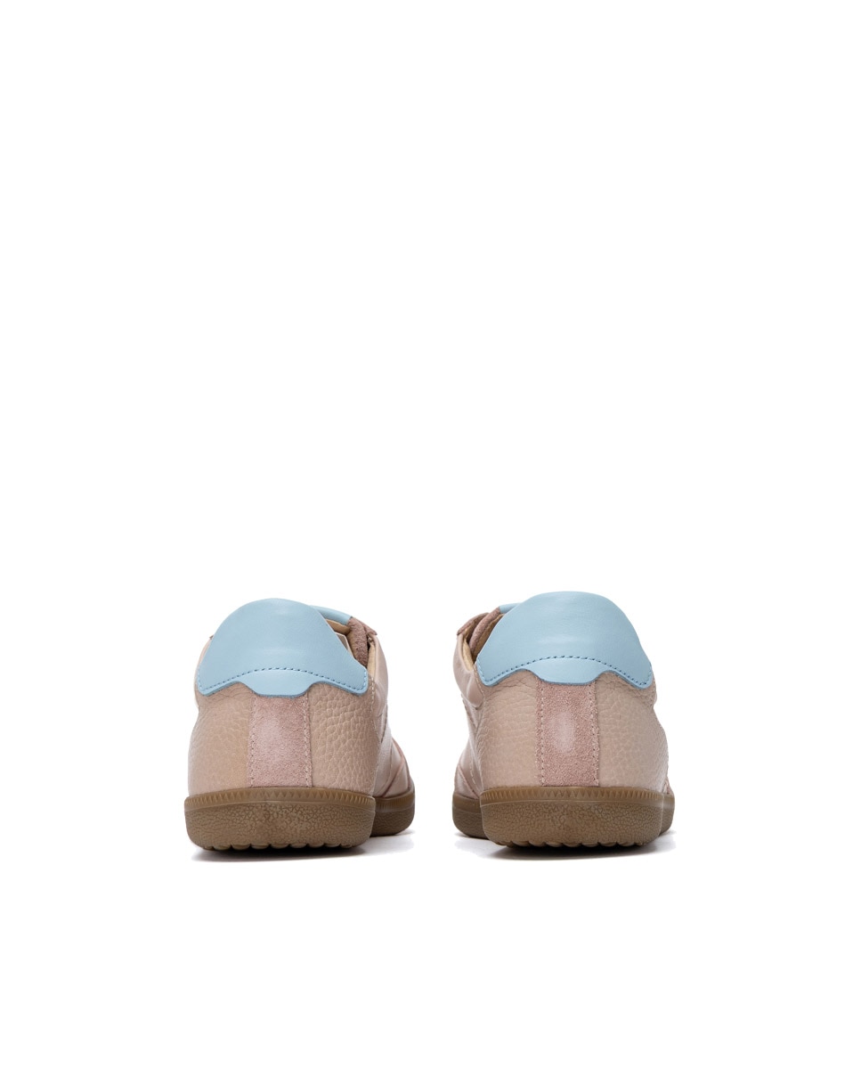 Zapatillas básicas de mujer de piel con cordones - Coral Coral-5