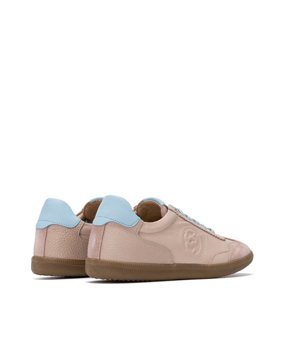 Zapatillas básicas de mujer de piel con cordones - Coral Coral-7