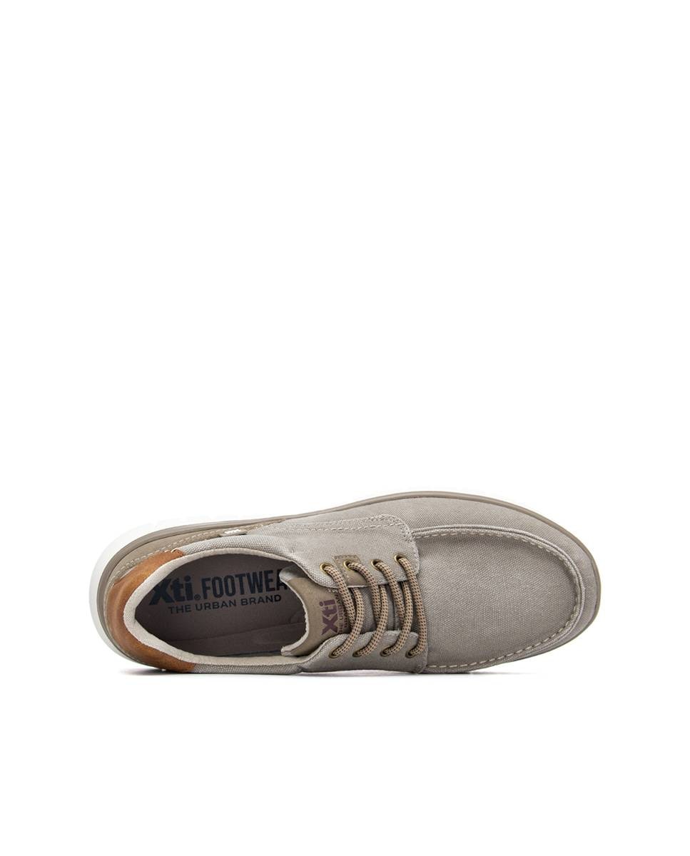 Náuticos de hombre con cordones - Xti - Beige Beige-5