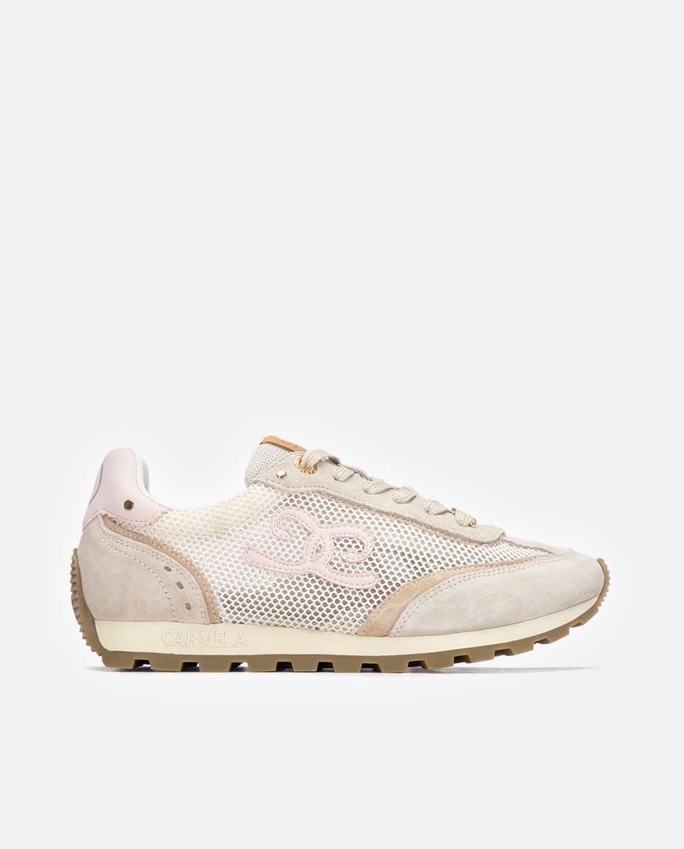 Zapatillas básicas de mujer con cordones - Carmela - Beige Beige-1