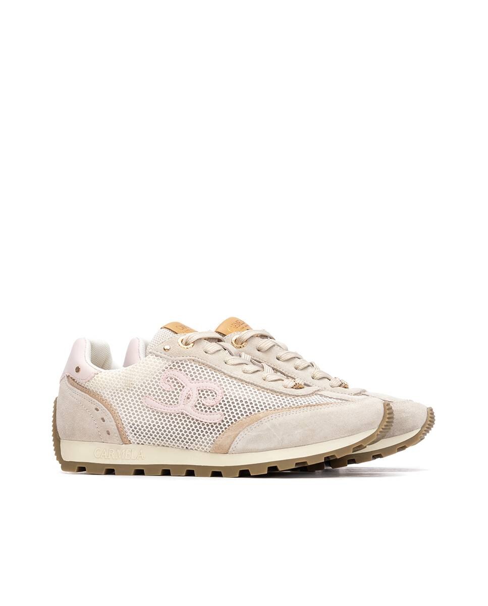 Zapatillas básicas de mujer con cordones - Carmela - Beige Beige-4