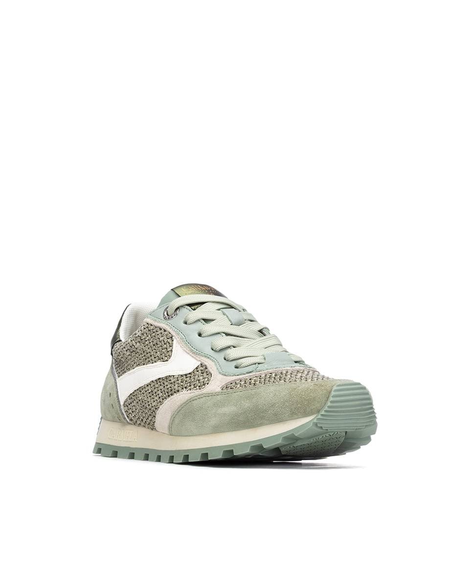 Zapatillas básicas de mujer con cordones - Carmela - Verde Verde-3