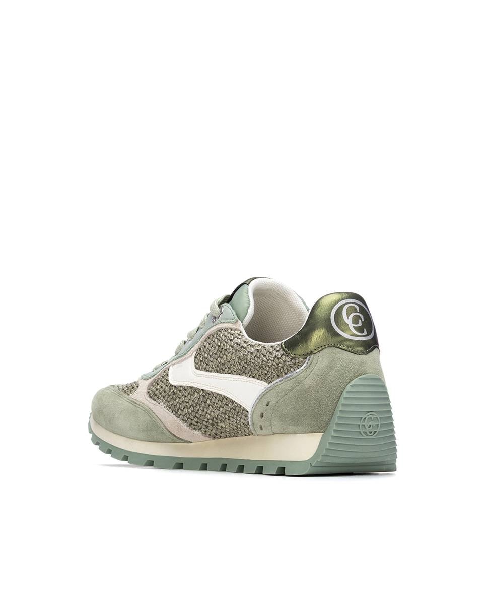 Zapatillas básicas de mujer con cordones - Carmela - Verde Verde-2